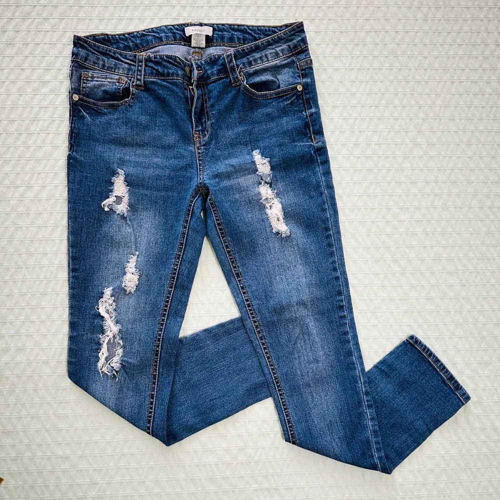 Blue Asphalt Blue Distressed Skinny Jeans 7/28